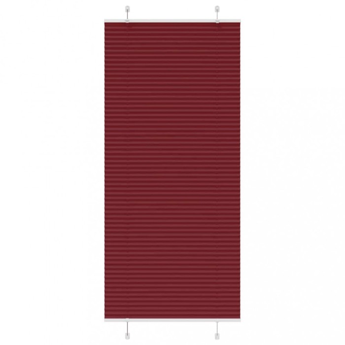 Jaluzea plisată Bordeaux Roșu 100x200 cm Lățime țesătură 99,4 cm