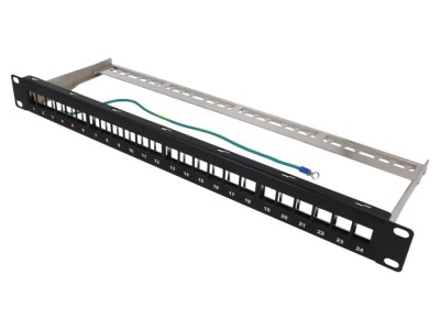 Patch Panel Keystone 24 Porturi 19&amp;quot; Negru foto