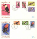 Suriname 1977 Birds, 2 FDC K.252