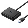 Hub USB UGREEN CR113, 4 x USB-A 3.0, 1m, Negru
