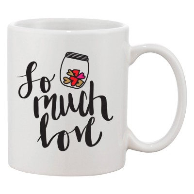 Cana alba personalizata &amp;#039;So much love&amp;#039;, INOVATIX&amp;reg;. 330ml foto