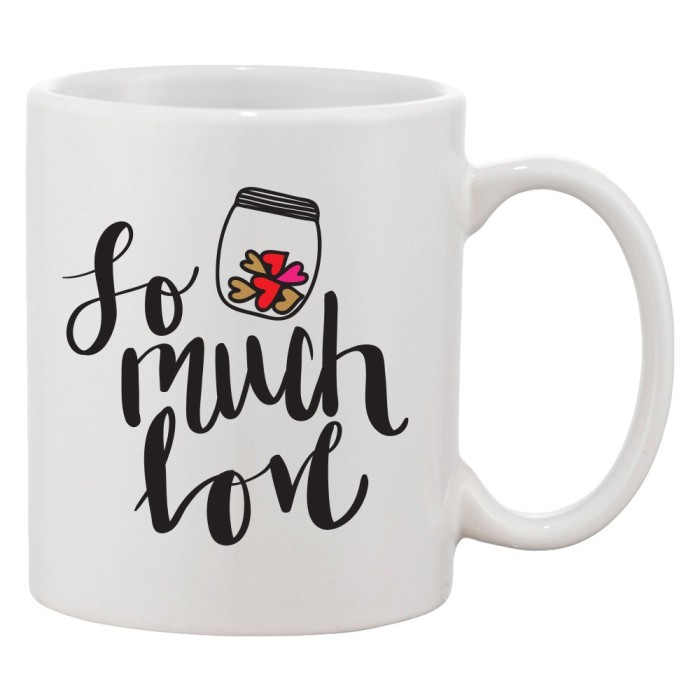 Cana alba personalizata &#039;So much love&#039;, INOVATIX&reg;. 330ml