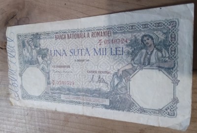 Romania 100000 dec 1947 foto