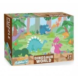 Cumpara ieftin Puzzle mare 24 piese Lumea Dinozaurilor