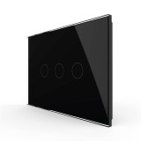 Intrerupator triplu cu touch Livolo din sticla, standard italian - Serie noua SmartElectro IntelligentHouse