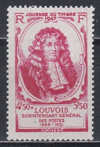 Franta 1947 - Ziua marcii postale - Louvois-Inspector general al postei, MNH