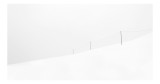 Tablou Canvas Peisaj de Iarnă cu Gard Stil Minimalist Elegant, 39 x 26 cm, CMCLASS