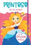 Cumpara ieftin Printese. Set de colorat cu creioane si abtibilduri/***