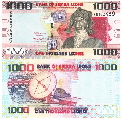 Sierra Leone 1 000 Leones 2021 P-30f UNC foto