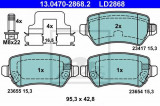 Set placute frana,frana disc OPEL ASTRA H Combi (L35) (2004 - 2016) ATE 13.0470-2868.2