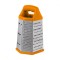 Razatoare Vanora, 14 x 12 x 23 cm, 6 laturi, inox, maner plastic, baza silicon, Portocaliu/Argintiu