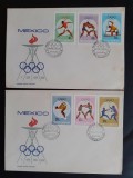 1968 - Jocurile Olimpice de vara - Mexic LP680 + LP681 - FDC-uri