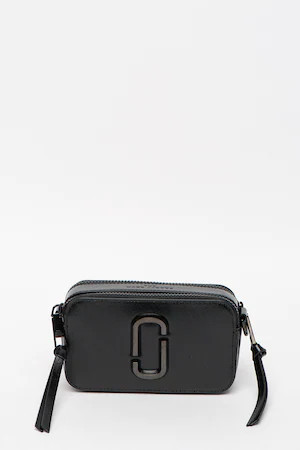 Marc Jacobs, Geanta crossbody de piele Snapshot, Negru