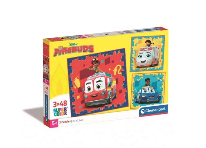 Puzzle Firebuds Vehicule de urgenta 3x48 piese Clementoni