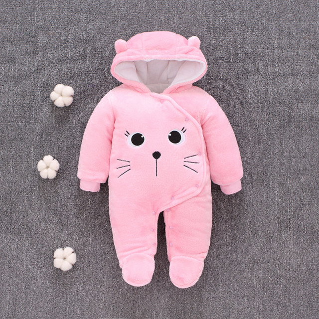 Combinezon plusat roz - Kitty (Marime Disponibila: 6-9 luni (Marimea 19