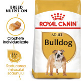 Royal Canin Bulldog Adult hrană uscată c&acirc;ine, 3kg