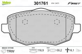 VALEO 301761 FIRST set placute frana,frana disc