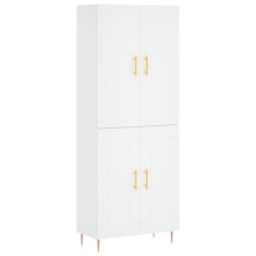 Dulap inalt, alb, 69,5x34x180 cm, lemn compozit