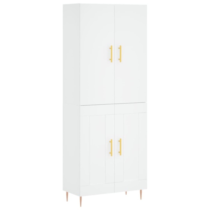 Dulap inalt, alb, 69,5x34x180 cm, lemn compozit