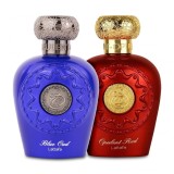 Pachet 2 parfumuri Best Seller, Blue Oud 100 ml pentru el si Opulent Red 100 ml pentru ea