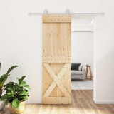 Cumpara ieftin Usa glisanta Natural si Alb 70 x 210 cm Lemn de Pin Solid