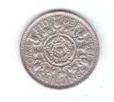 Moneda Anglia 2 shilling / 2 shillings 1955, stare buna, curata
