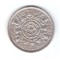 Moneda Anglia 2 shilling / 2 shillings 1955, stare buna, curata