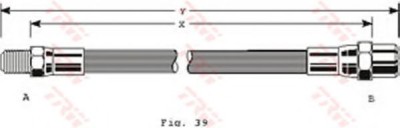 Conducta / cablu frana VW GOLF IV Cabriolet (1E7) (1998 - 2002) TRW PHB128 foto