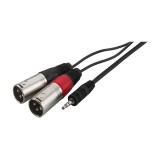 Cablu 3.5st-2XLR t-t 1m