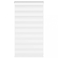 vidaXL Jaluzea tip zebra alb lățime țesătură 85,9 cm poliester