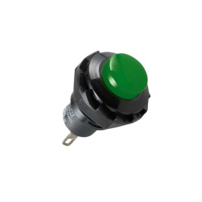 Buton comanda 250V 1 circuit OFF-(ON) 250V/1.5A verde incastrabil 13mm foto