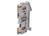 Term. &icirc;mbinare de șine 0,14-4mm&sup2;, 1 pistă, 2 borne, gri TS35