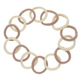 Elastice Păr Femei, Frotte, Set 14 Bucăți, Culoare Ecru și Bej, Oem