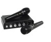 Mixer Karaoke Konig cu 2 Microfoane, Negru, Adaptor AC, Cablu A/V, Adaptor SCART/Chinch, 2 Intrari Microfon, RCA