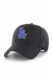 47brand șapcă MLB Los Angeles Dodgers culoarea negru, cu imprimeu B-MVP12WBV-BKR, 47 Brand
