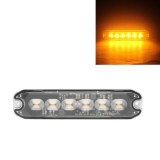 6 Led 12v 24v Lumina de Stroboscopica Girofar Avertizare Subtire 10W