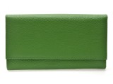Portofel verde, D7046, din piele naturala
