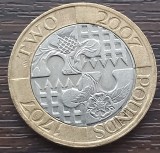 (S) MONEDA ANGLIA - 2 POUNDS 2007, ANIVERSAREA A 300 ANI - ACTUL UNIRII 1707-2007, Europa