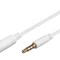 Cablu Audio Jack 3,5mm 4pin 3m Alb PVC
