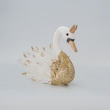 Cumpara ieftin Lebada decor White Gold 27 cm x 22 cm x 28 cm