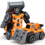 Masina robot interactiva, 2 in 1 deformabil prin coliziune, portocaliu, 2-4 ani, Baiat