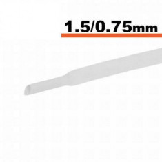 Tub termocontractibil alb 1.5mm/ 0.75mm 0.5m