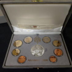 Vatican PROOF 2006 - Set complet de 1 cent la 2 euro + medalie de argint