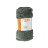Patura pat, Caressa TL062127, 130 x 160 cm, poliester, verde
