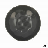 Set 12 farfurii adanci, Bidasoa, Cosmos, &Oslash; 22 cm, ceramica, negru