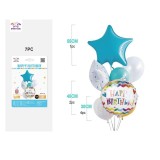 Ghirlanda din baloane PartyGo Stea, Happy Birthday, set 6 buc