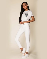 Blugi Dama Slim Nina Carter Albi P109-2 M8