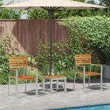 Cumpara ieftin Set de masă pentru grădină 3 pcs Maro Lemn masiv de tec