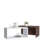Masuta Cafea Felica, Nuc/Alb, 70x42x35 cm, Modulara, Living, PAL