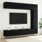 vidaXL Set comodă TV 5 pcs Stejar negru 100 x 30 x 30 cm Lemn compozit 3332529